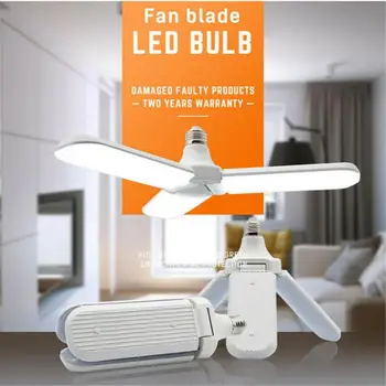 

Universal Deformable LED Garage Light 30W/45W/60W E27 Foldable Ceiling Workshop Lamp Blade Waterproof Folding Lamp 2020