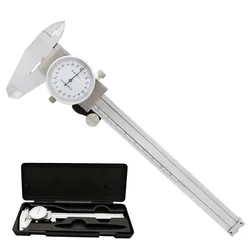 High Precision Stainless Steel Dial Calipers - Shockproof Metric Measuring Tool (0 - 150 mm, 0.02 mm Accuracy) (NO 1 With Case)