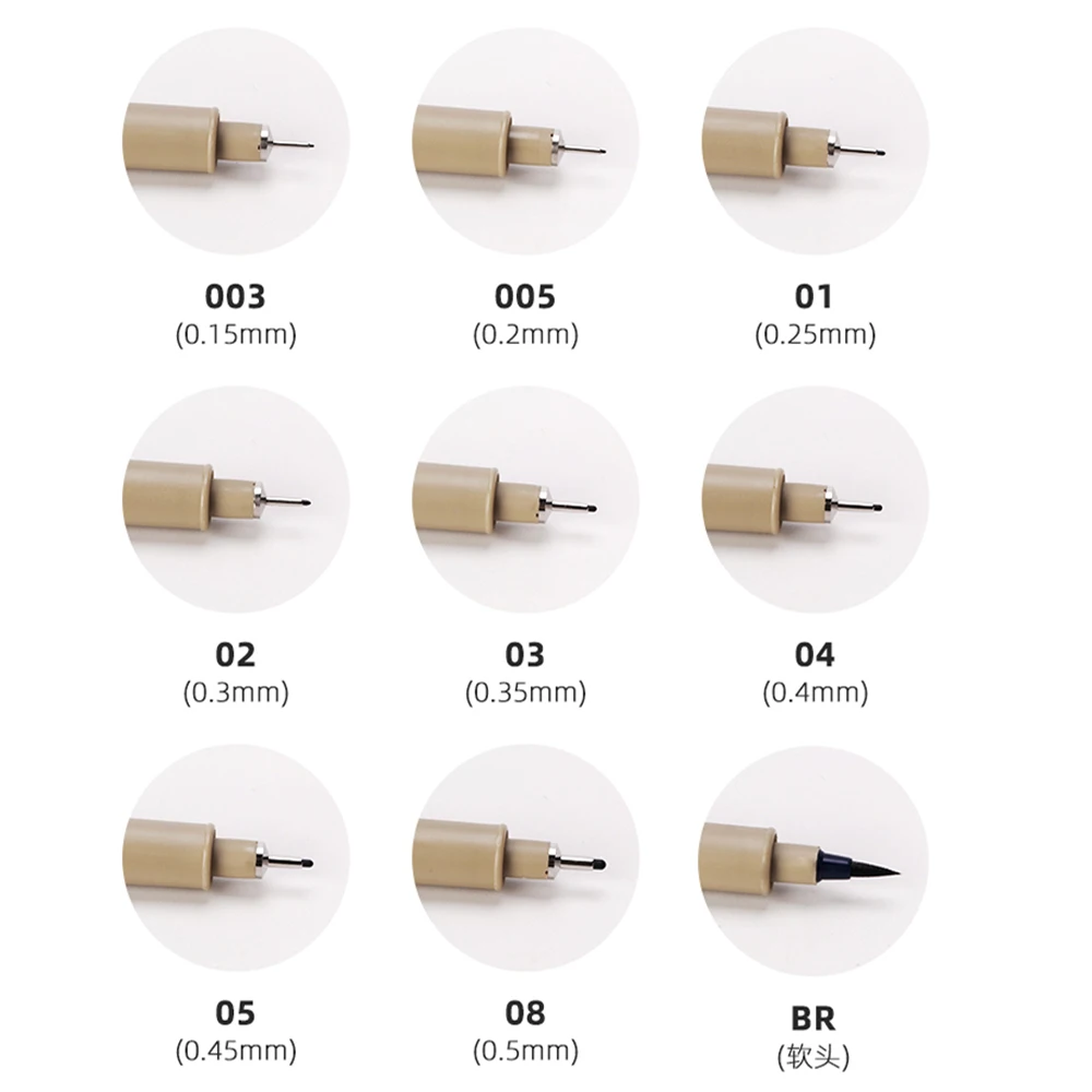 Pigment Liner Pigma Pen Micron Needle Marker Pen 0.05 0.1 0.2 0.3 0.4 0.5 0.8 Brush Different Tip Black Fineliner Sketching pen marker permanent marker pen permanent marker paint marker pen markers pen marker pens marker pen art marker pens art markers sketching markers paint marker pens