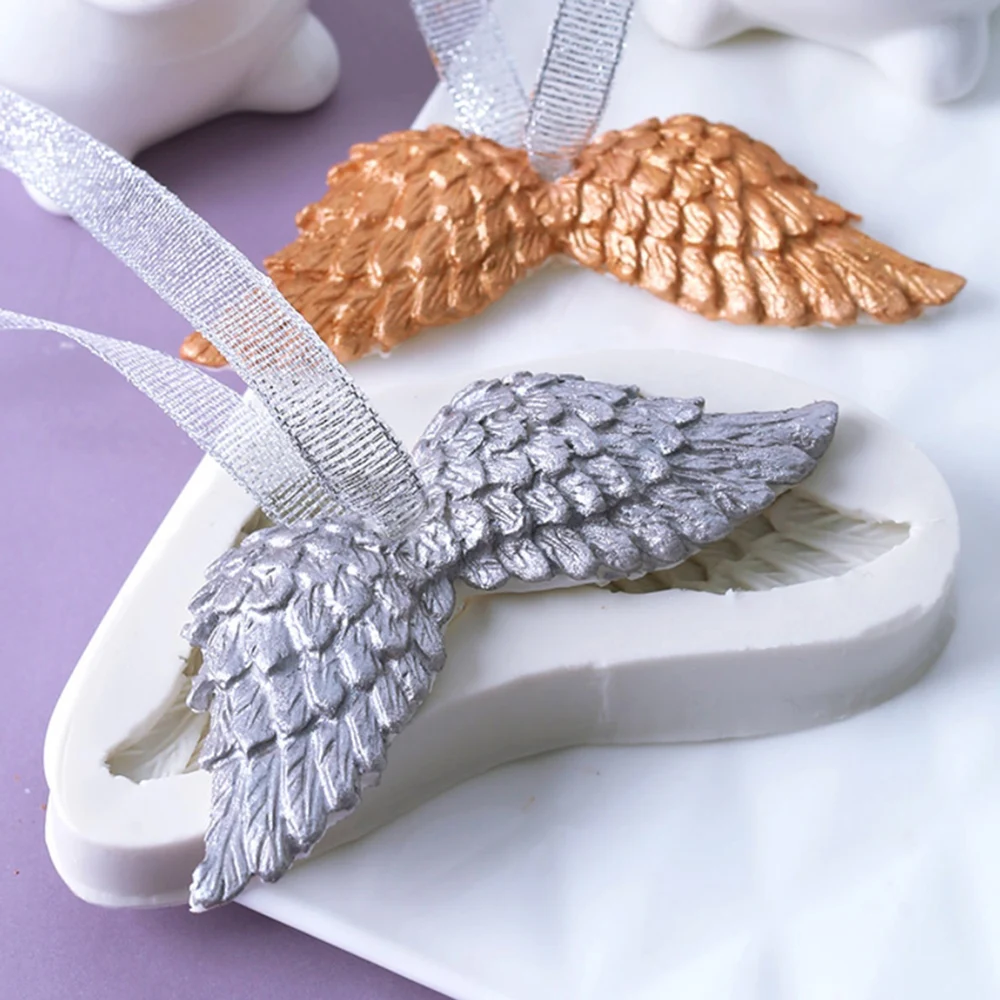 Украшение торта Крылья Ангела форма украшения торта Форма Шоколад Конфеты выпечки силиконовый инструмент форма торта кухонный кондитерский инструмент