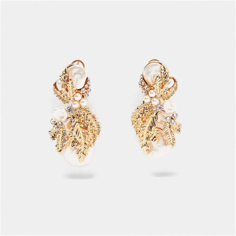 Ladyfirsy золотые серьги-капли ZA корейские модные блестящие шикарные вечерние серьги для девочек Подарки для мам массивные металлические круглые серьги в виде цветка ювелирные изделия
