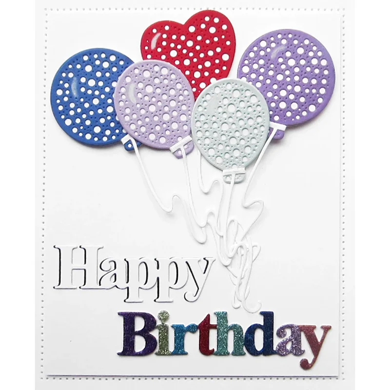 

Birthday Special Balloon Metal Cutting Dies Stencils For DIY Scrapbooking Photo Album Embossing Paper Cards Crafts Decor Dies