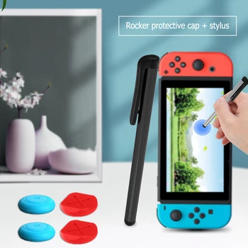

Stylus Pen + Thumb Grips Analog Stick Joystick Cap Cover Touch Screen Set for Nintendo Switch Switch Lite Decoration