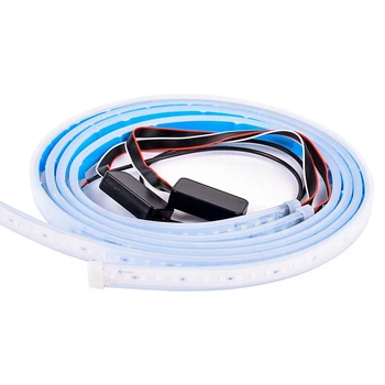 

2PCS Car Door Opening Warning Light Welcome Lights Strip LED Strobe Flashing Anti Rear End Collision Safety Lamps