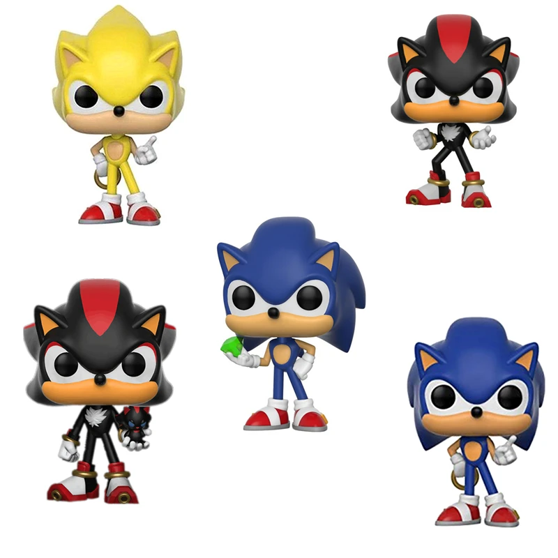 Экшн фигурки с изумрудом кольцом тенью и Chao Sonic ежик виниловые игрушки для кукол