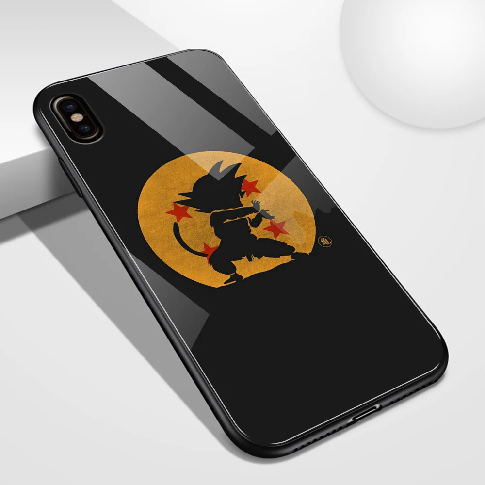 Для iphone 11 чехол стеклянная задняя крышка из аниме Goku dragon ball super case iphone x чехол для iphone 6 6s 7 8 Plus X XS Max XR 11 pro