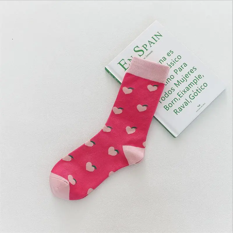 Креативные высококачественные модные кавайные носки в стиле Харадзюку счастливые женские носки с изображением молочной еды носки с принтом клубники Забавные милые носки - Цвет: 4