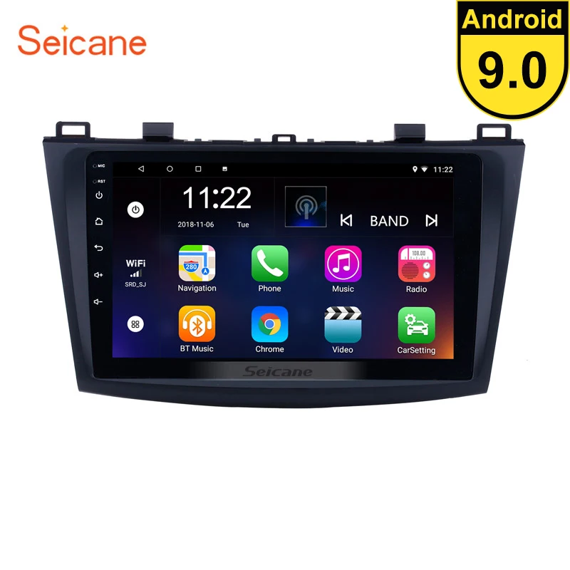 Seicane 9 дюймов Android 8,1/7,1 автомобилей gps для 2009 2010 2011 2012 MAZDA 3 навигационное Радио стерео блок плеер Поддержка Зеркало Ссылка
