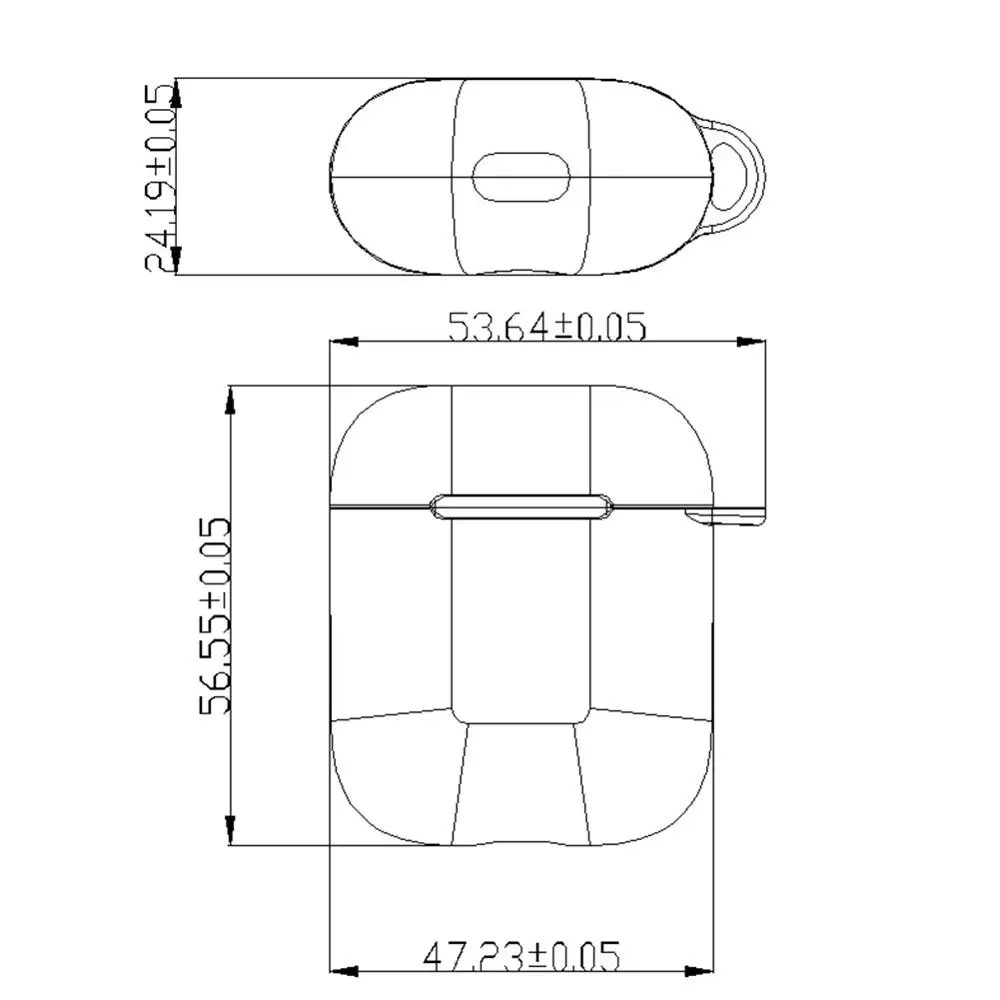 Ehomebuy Fashoin Airpods гальванический ТПУ ящик для хранения наушников чехол для наушников сплошной цвет беспроводной Bluetooth висячая пряжка