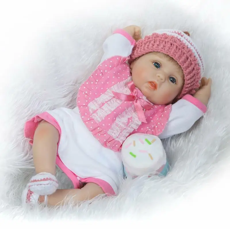 Reborn Baby Doll девочка ручной работы Реалистичная 17 ''живой новорожденный винил силиконовые подарки девочка игрушки для детей девочка игрушки для ребенка
