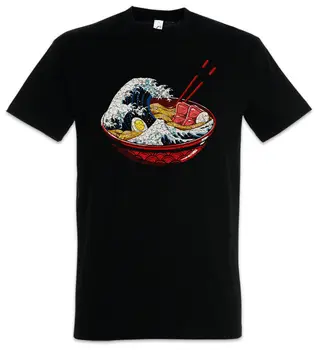 

Ramen Wave T-Shirt Japanese Japan Noodles Fun Bowl Noodle Sea Monster Waves