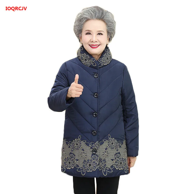 Elderly Women Winter Jacket Coats 5xl Old People Thicken Warm Cotton Coat Grandma Down Cotton