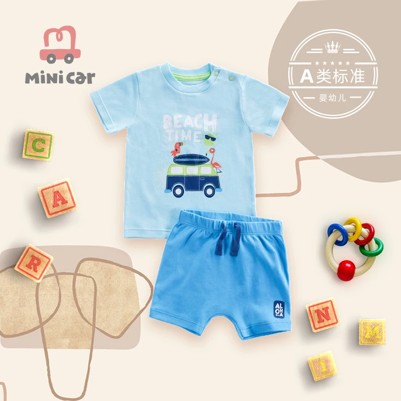 Брендовые хлопковые комплекты для малышей модная летняя одежда отдыха комплект