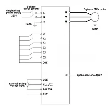 

New Variable Frequency Drive, Vfd Inverter Frequency Converter 2.2Kw 3Hp 220V 12A for Spindle Motor Speed Control (Vfd-2.2Kw)