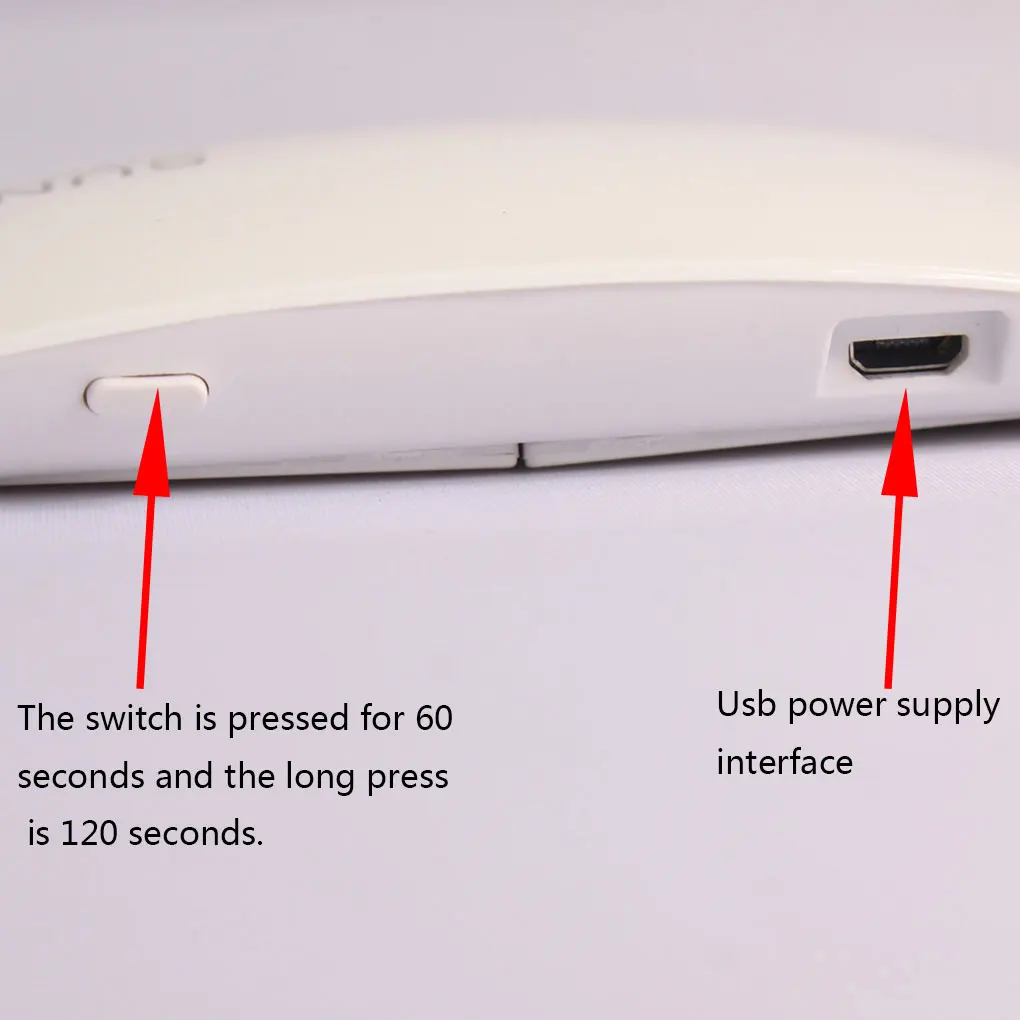 Портативный мини 6 Вт Светодиодный лампа для сушки ногтей с питанием от USB 60s 120s таймер складной дизайн ногтей лампа для маникюра