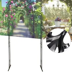 Cadre en arc de jardin en métal de 2.4m, plante grimpante, décor de Stand de fleurs pour fête de mariage en plein air 