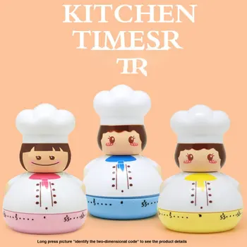 

Creative Cartoon Rb189 Chef Machine Timer Plastic Countdown 60 Minutes Cooking Reminder dropshipping