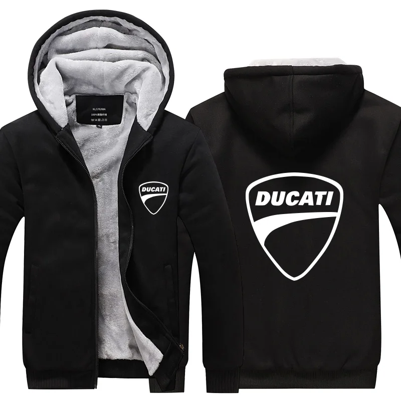 Thick Hoodie Clothing Jacket Motorcycle Ducati Outwear Winter Fashion Slim Harajuku Warm