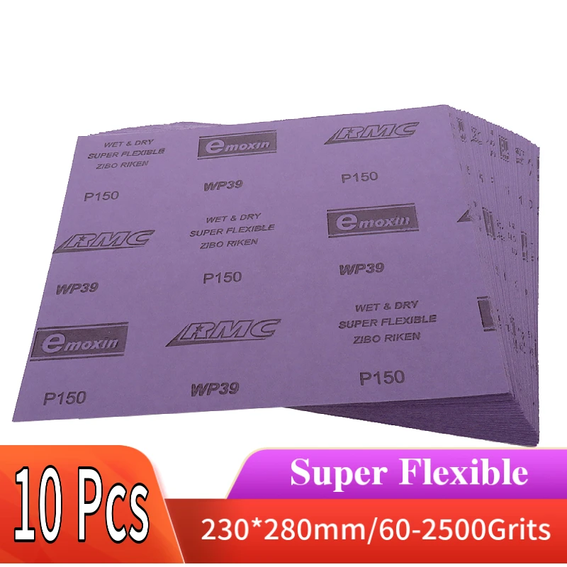 10-Pack 9 X 11 Inch Abrasive Sandpaper Wet Dry Sanding Sheets  For Wood Furniture Finishing Metal Grinding Auto Polishing 10-Pack 9 X 11 Inch Abrasive Sandpaper Wet Dry Sanding Sheets  For Wood Furniture Finishing Metal Grinding Auto Polishing