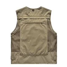 Ji yi pu мужские всесезонные мульти-карманы мужские военные жилеты сетчатые фотографии Дорожные майки из чистого хлопка 872