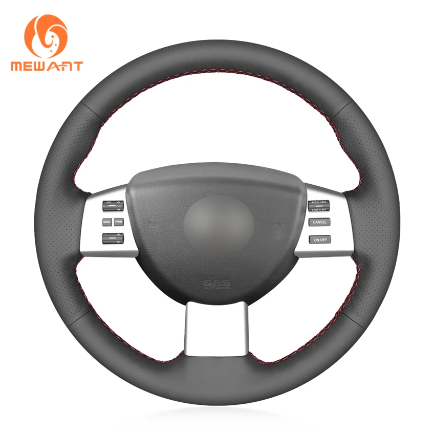 Черный искусственный кожаный ручной сшитый чехол рулевого колеса автомобиля для Nissan Altima 2005-2006 Maxima 2004-2008 Murano 2003-2007 Quest