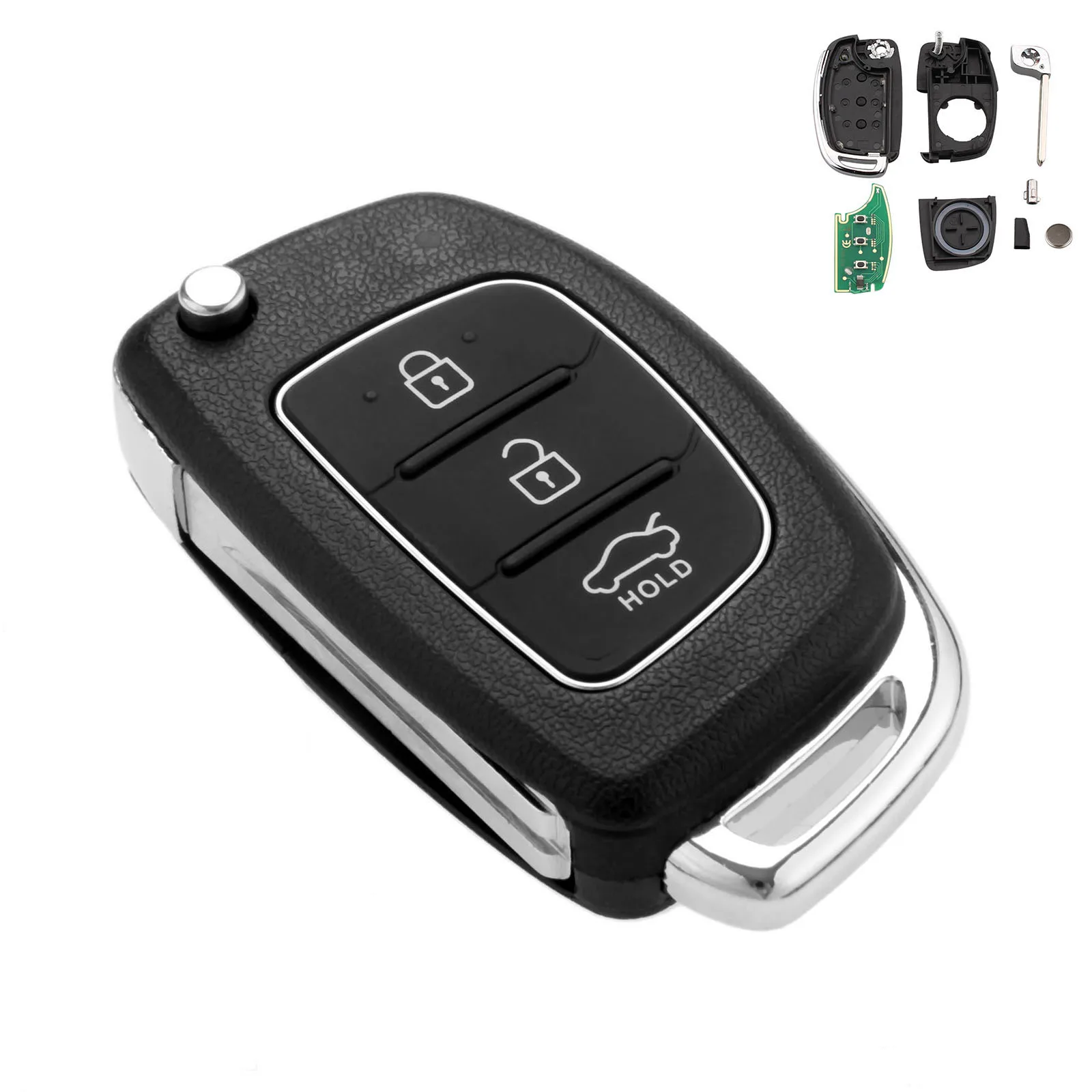 Yetaha 433 МГц 3 кнопки Автомобильный Дистанционный ключ для Accent Elantra Avante Sonata Santa Fe Eon