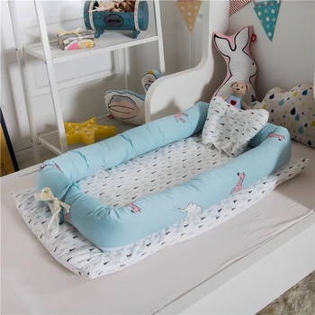 

Portable Baby Bassinet For Bed Baby Lounger For Newborn Crib Breathable And Sleep Nest With Pillow New