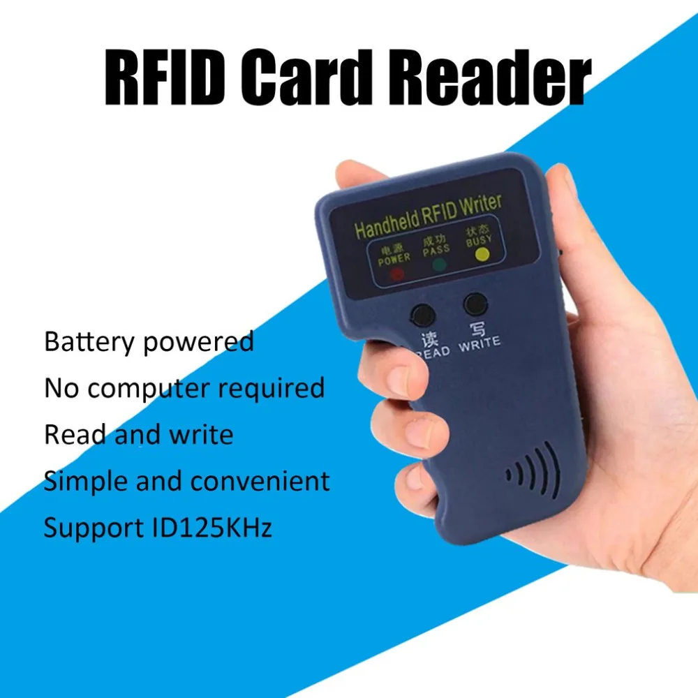 Копир писатель Дубликатор Программист Копия ID карты портативный RFID считыватель карт ручной 125 кГц RFID считыватель карт