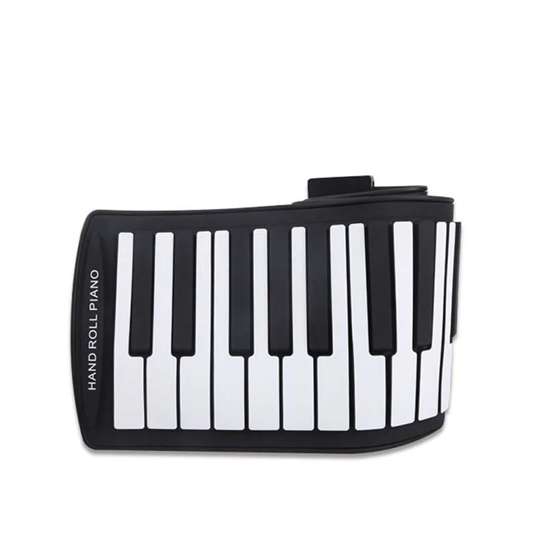 Portable 61 Keys Flexible Roll-Up Piano USB MIDI Electronic Keyboard Hand Roll Piano