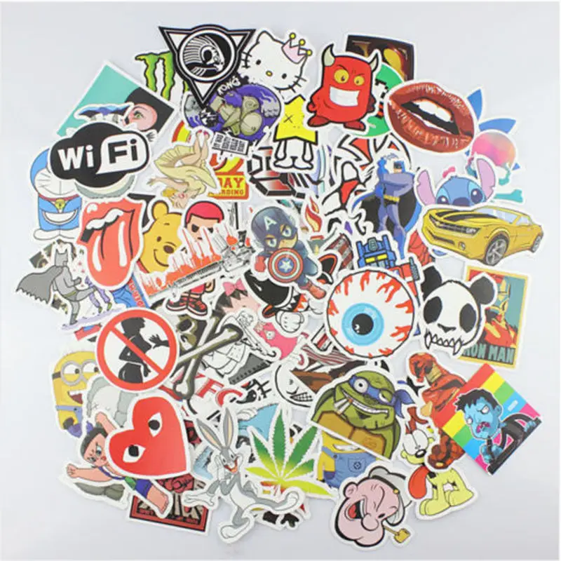 Graffiti Sticker Decal Vinyl Roll Car Skate Skateboard Laptop Luggage 50/200Pcs