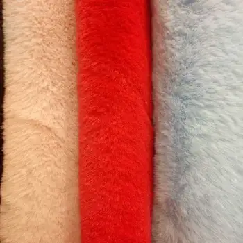 

Faux fur spot Warp knitted imitation rabbit fur fabric hair length 10mm 700g weight rabbit fur fabric