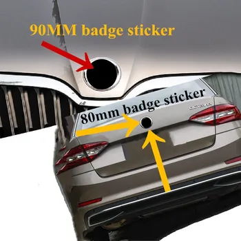 

2pcs 3D ABS 80mm 90mm Car Front Hood Emblem Bonnet Trunk Boot Badge for Skoda Octavia Superb Fabia Rapid Kodiaq