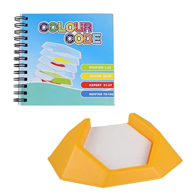Логическая игра настольная игра 100 вызов цветной код головоломки игры Tangram головоломки игрушки для детей развивают навыки пространственного мышления