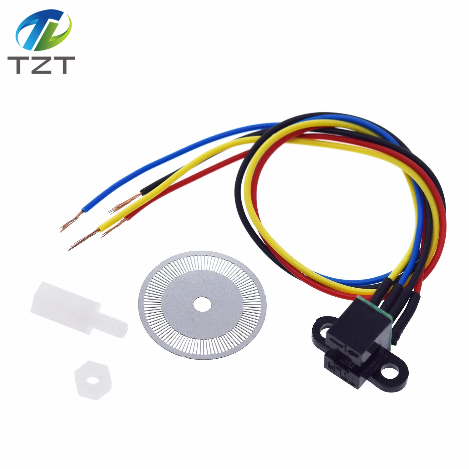 2Pcs Photoelectric Speed Sensor Encoder Coded Disc Code Wheel Smart Car