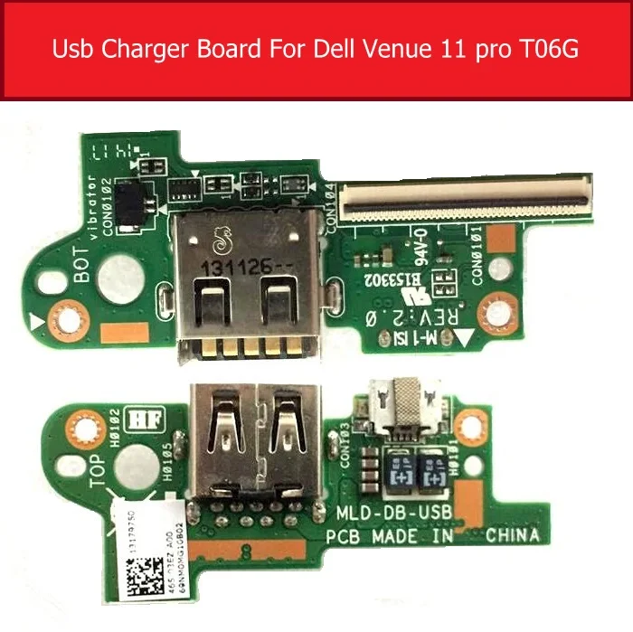 Micro USB зарядное устройство и HDMI порт IO доска для Dell VENUE 11 PRO T06G 5130 USB порт печатной платы с MLD-DB-USB W Замена кабеля - Цвет: Without Flex