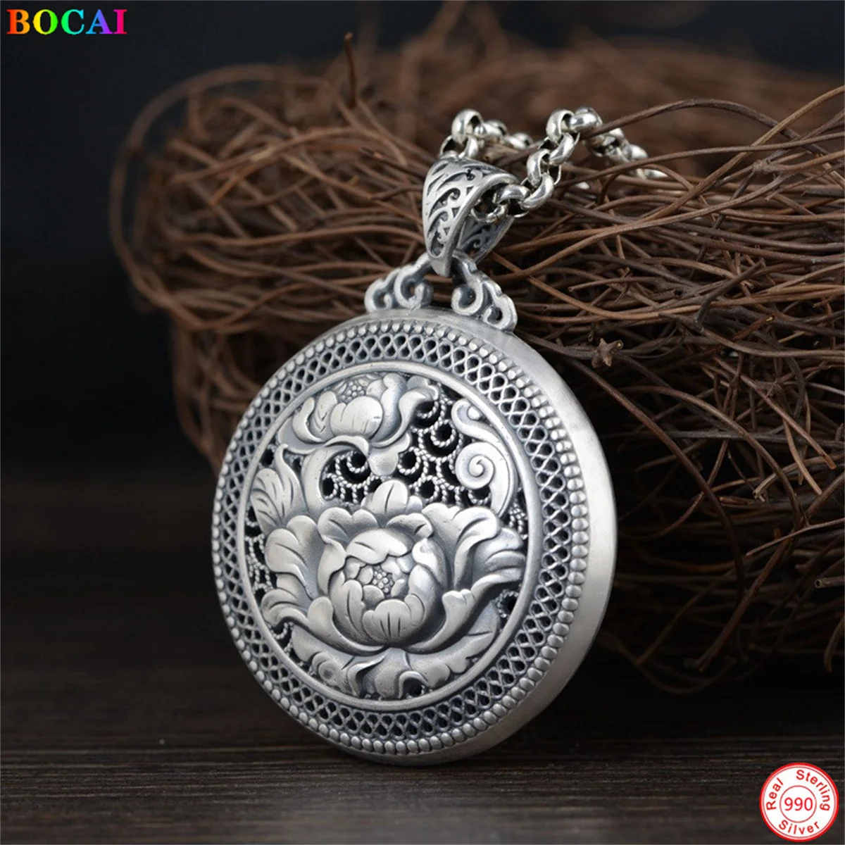 s990-sterling-silver-charm-pendant-huagaifugui-peony-hollow-out-hanging-ornament-pure-argentum-jewelry-gift-for-women-valentine