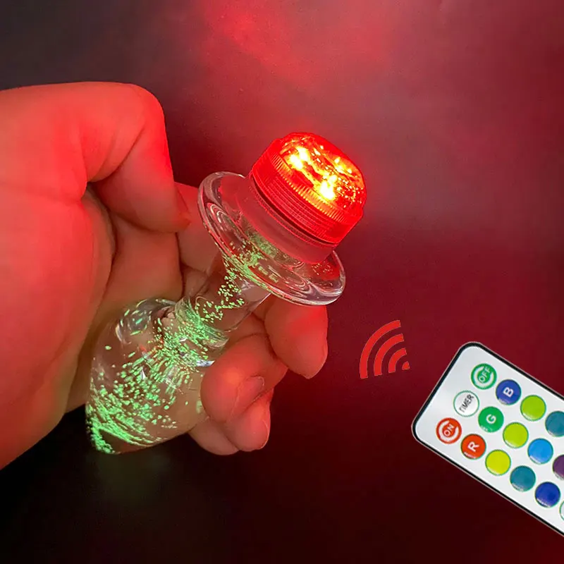 Светильник льная пробка Light ed стеклянная Анальная со светодиодной подсветкой