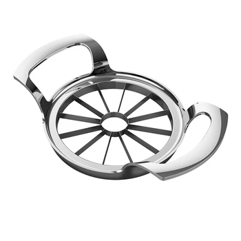 

Apple Slicer 12-Blade Extra Large Apple Corer, Stainless Steel Ultra-Sharp Apple Peeler, Pitter,Silver