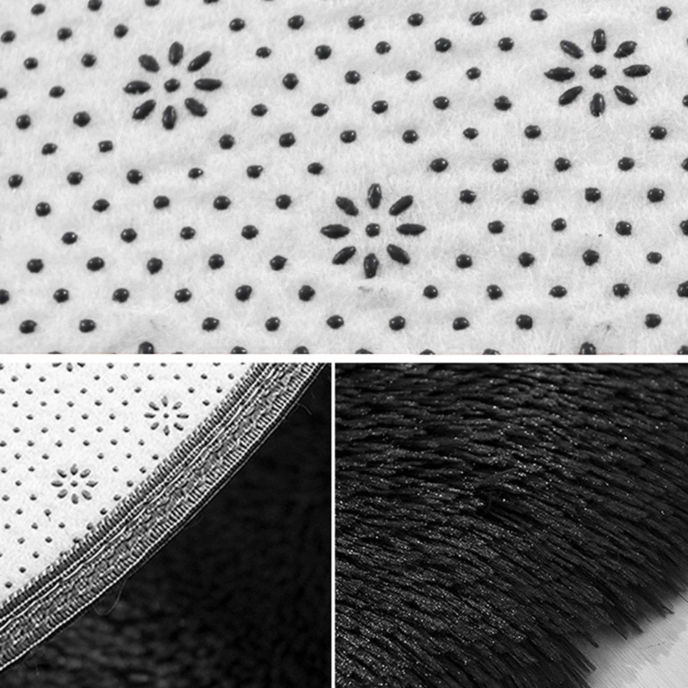 NEW 120cm Round Velvet Floor Rug Anti-Slip Carpet Door Pad Mat Indoor Bedside Decor