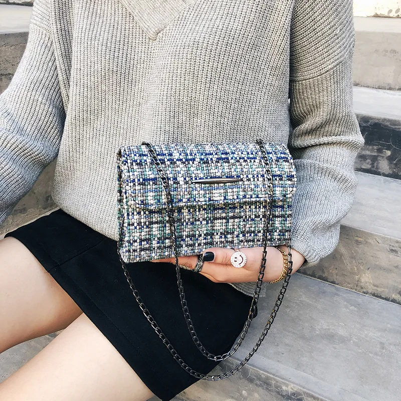 

Hipster New Products New Style Graceful WOMEN'S Bag Versatile Fashion Plaid Bucket Bag Casual Hand Crossbody Bag