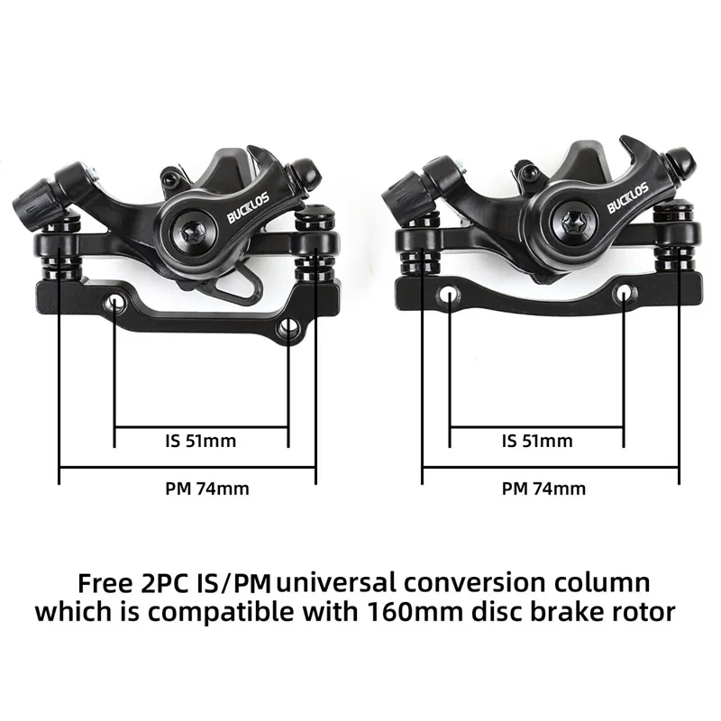 Pinza freno a disco freno bici meccanico 140/160/180mm rotore freni per bici da strada MTB parti bici doppio freno in lega di alluminio - immagine 3