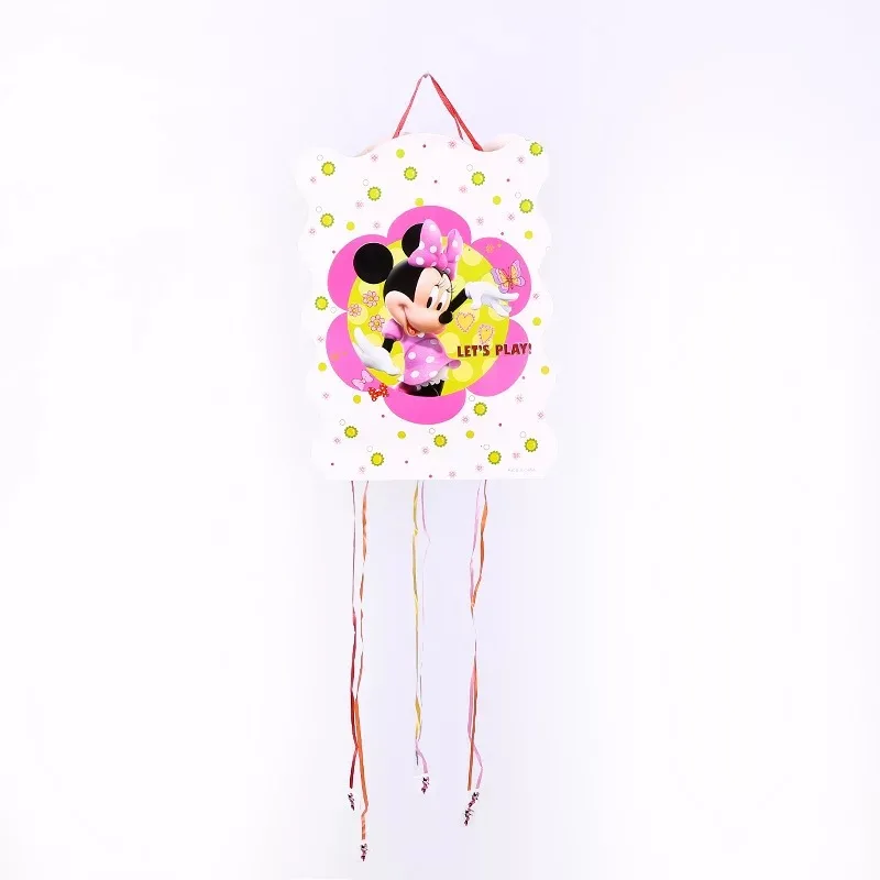 

1set Minnie Mouse Paper Pinata Colorful Baby Shower Kids Birthday Party DIY Decoration Filler Pinata 49x27cm Size Party Supplies