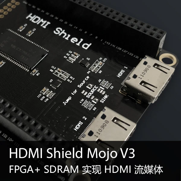 

Mojo FPGA HDMI Shield Extended SDRAM