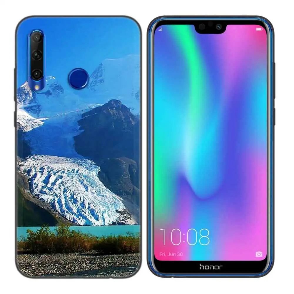 Черный силиконовый чехол для huawei Honor 8C 8X 8A 10 20 9X Lite Pro Y5 Y6 Y7 Y9 Play V20 Enjoy 9S 9E Fall Capa natural s - Цвет: Черный