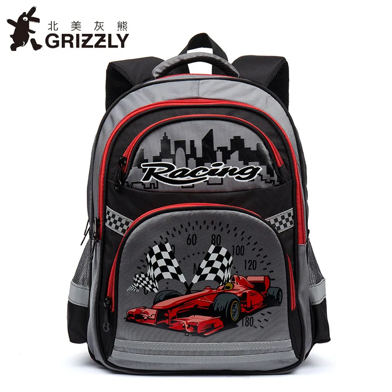 

Grizzly North America Grizzly Schoolbag for Elementary School Students Men's 1-3 Grade Spine-Burden Relieving 6-12 a Year of Age