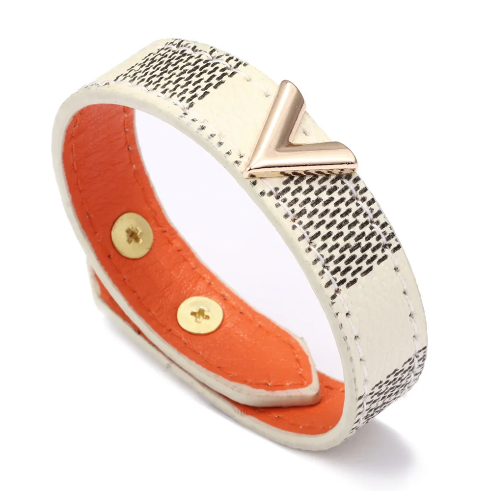 Модный популярный v-образный браслет горячая Распродажа кожаный полосатый браслет праздничный подарок Горячая Распродажа