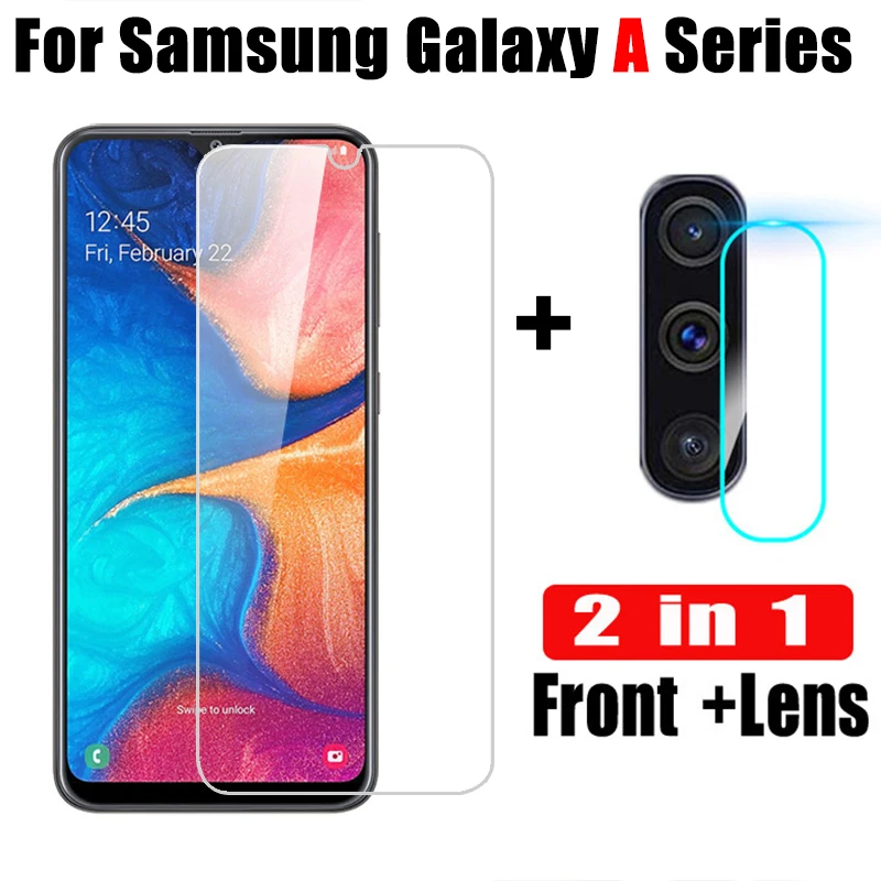 

2 in 1 Tempered Glass for Samsung Galaxy A10S A20S A30S A50S Glass Screen Protector for Samsung A10 A20 A30 A50 Protective Film