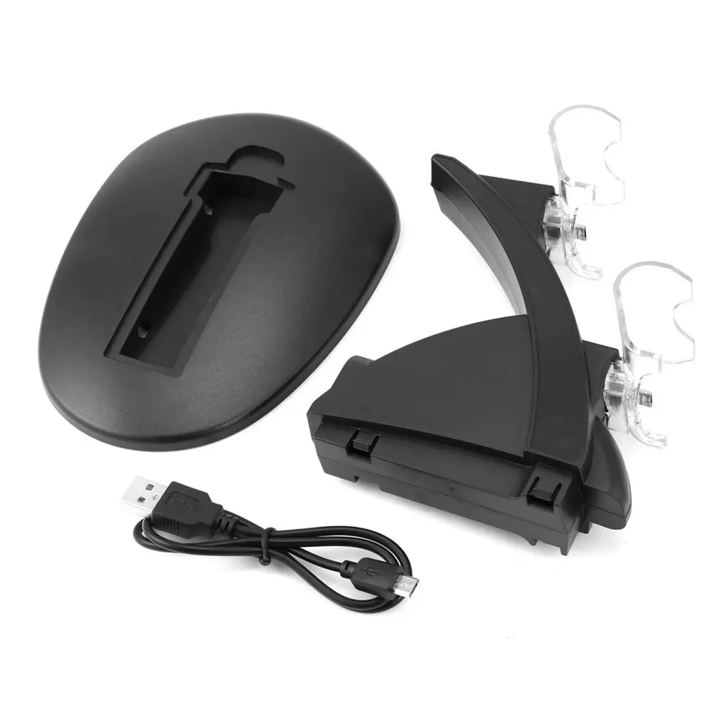 Dua Kit Presa Di Ricarica Usb Caricabatterie Dock Dock Base Per Controller Console Ps4 Play Station Game Pad Con Cavo Usb