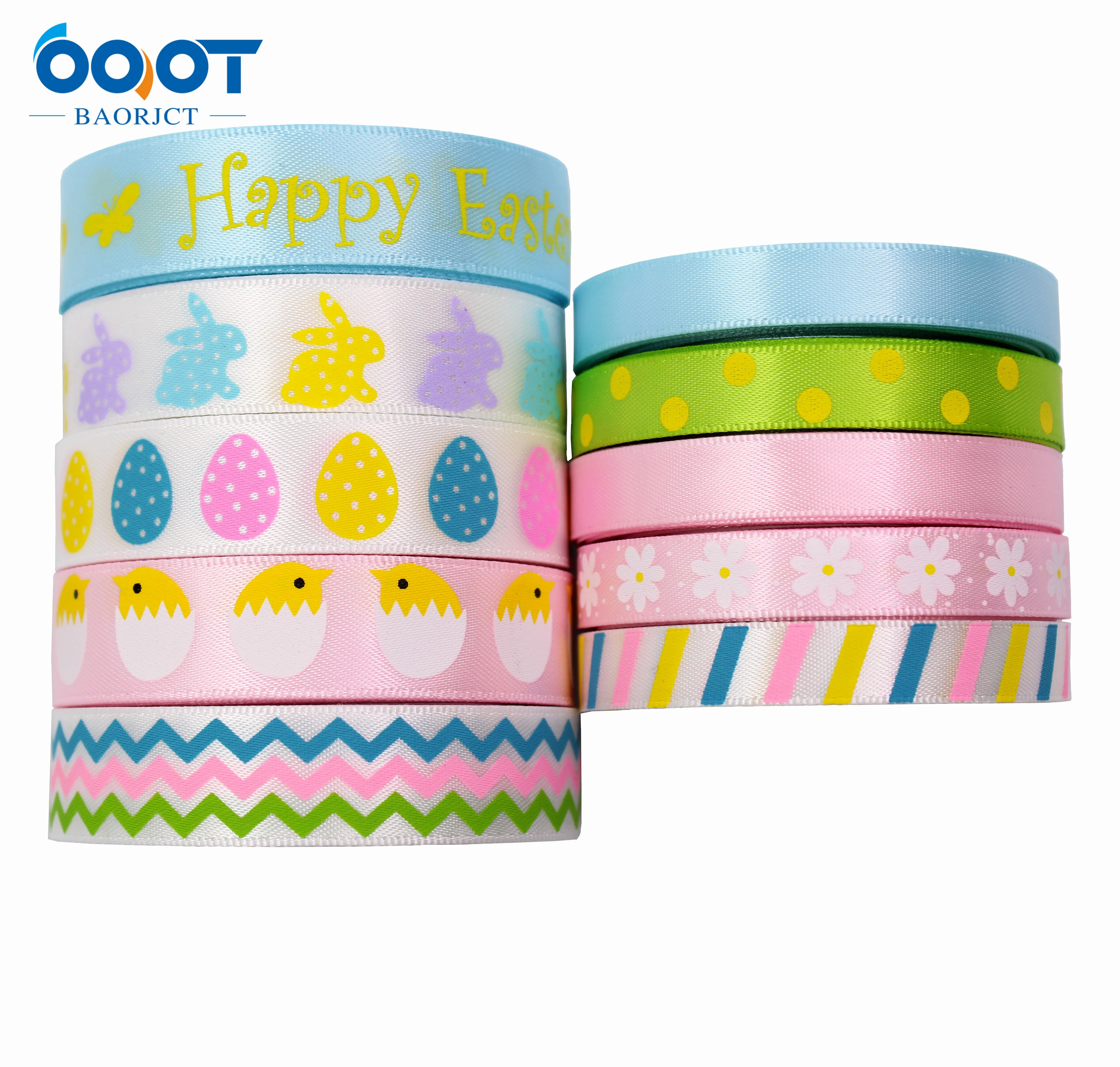 Easter Sunday Series Cartoon Ribbons,5/8"(16MM),10Yards Bow Cap Accessories Party Gift Wrap DIY Handmade Materials 201226-3