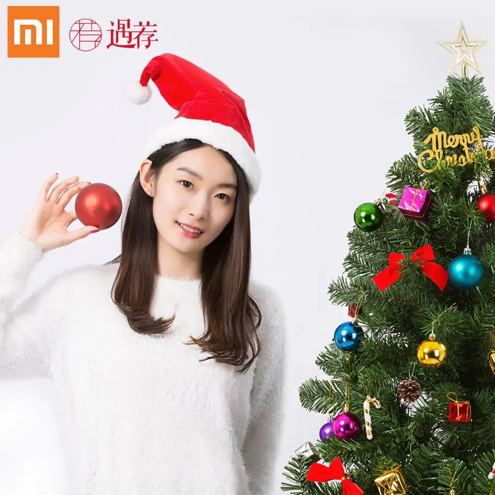 

Xiaomi YuJian Fun Christmas hat Singing Christmas cap Christmas gift Santa Hat with music Soft wool ball hat for Christmas party